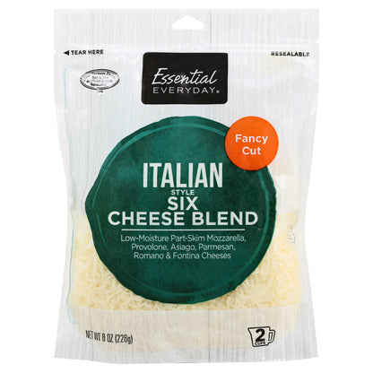 Essential Everyday Fancy Cut Italian Style Six Cheese Blend 8 oz