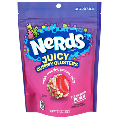 Nerds Juicy Gummy Clusters Strawberry Punch Candy 7.15 oz
