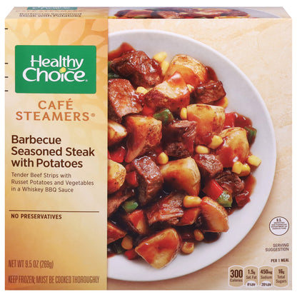 Healthy Choice Cafe Steamers Barbeque Seasoned Barbecue Seasoned Steak with Potatoes 9.5 oz