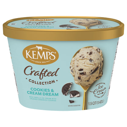 Kemps Crafted Collection Cookies & Cream Dream Ice Cream 1.5 Quart