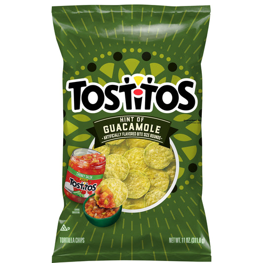 Tostitos Tortilla Chips Hint of Guacamole Artificially Flavored 11 Oz