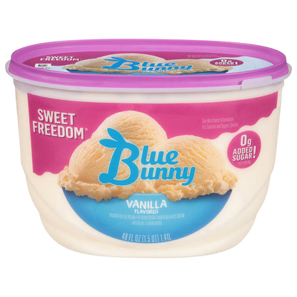 Blue Bunny Sweet Freedom Vanilla Reduced Fat Ice Cream, 48 fl oz
