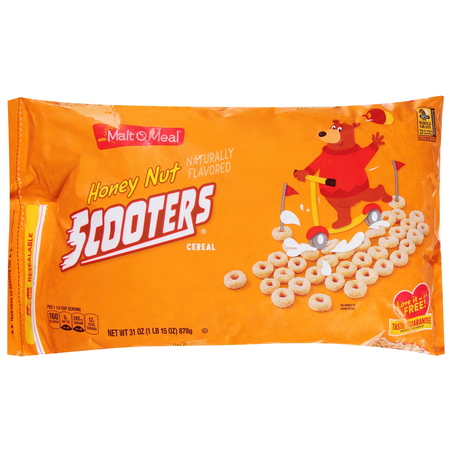 Malt O Meal Honey Nut Scooters Cereal Super Size 31 oz