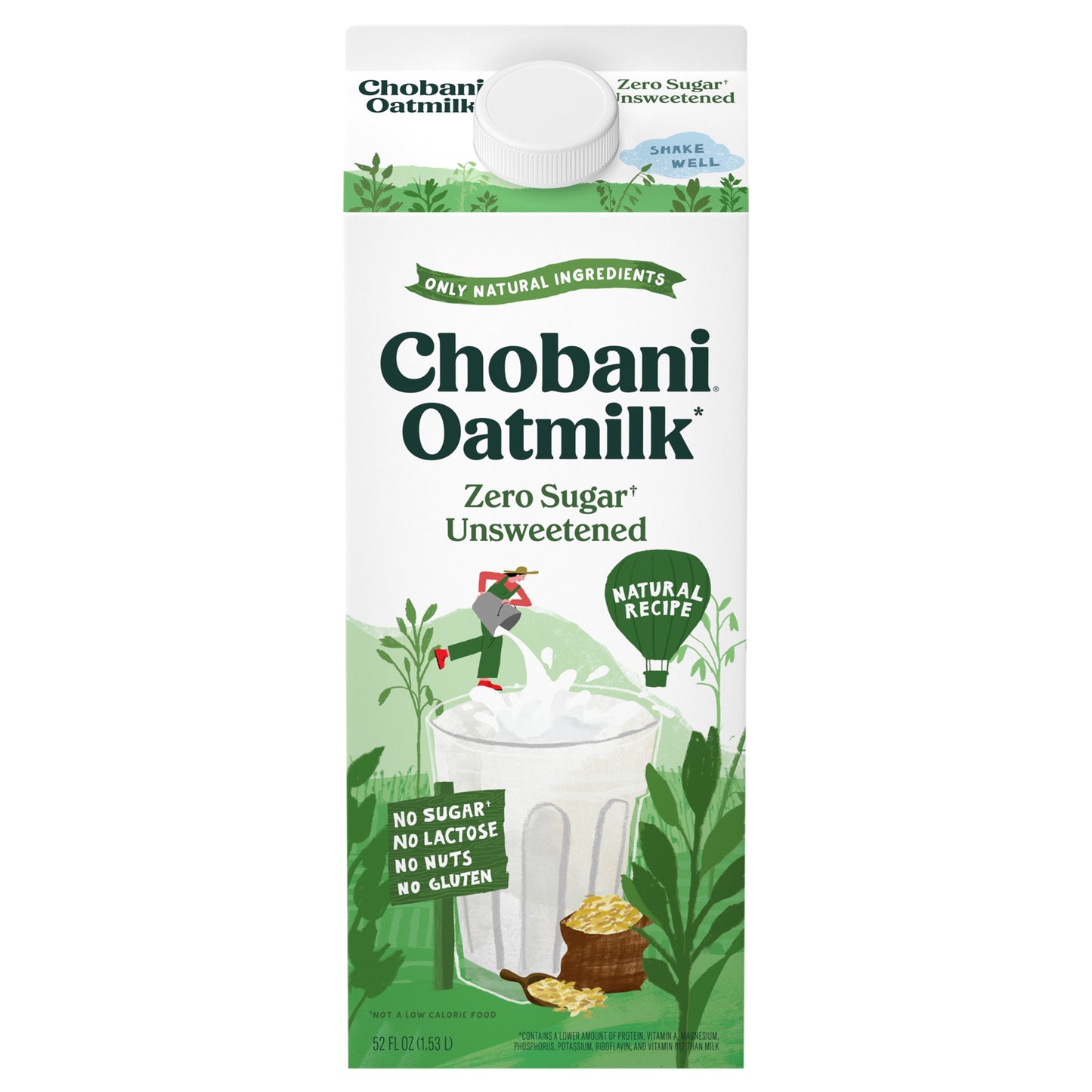 Chobani® Oatmilk Zero Sugar* Unsweetened 52 fl oz
