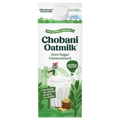Chobani® Oatmilk Zero Sugar* Unsweetened 52 fl oz