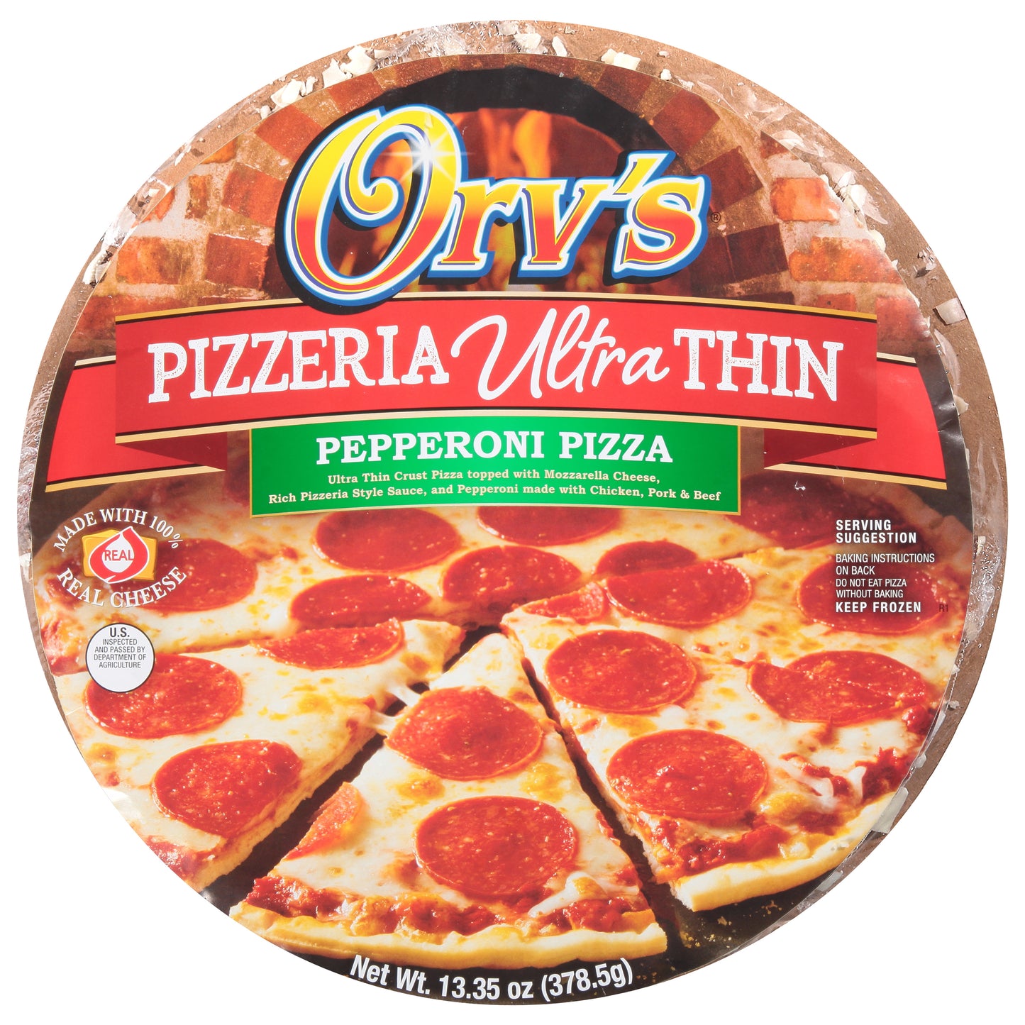Orv's Pizzeria Ultra Thin Pepperoni Pizza 13.35 oz
