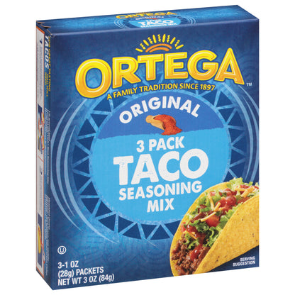 Ortega Original Taco Seasoning Mix 3 - 1 oz Packets