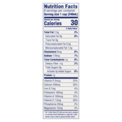 Almond Breeze Original Unsweetened Almondmilk 0.5 gl