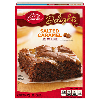 Betty Crocker Delights Salted Caramel Brownie Mix, 18.4 oz.