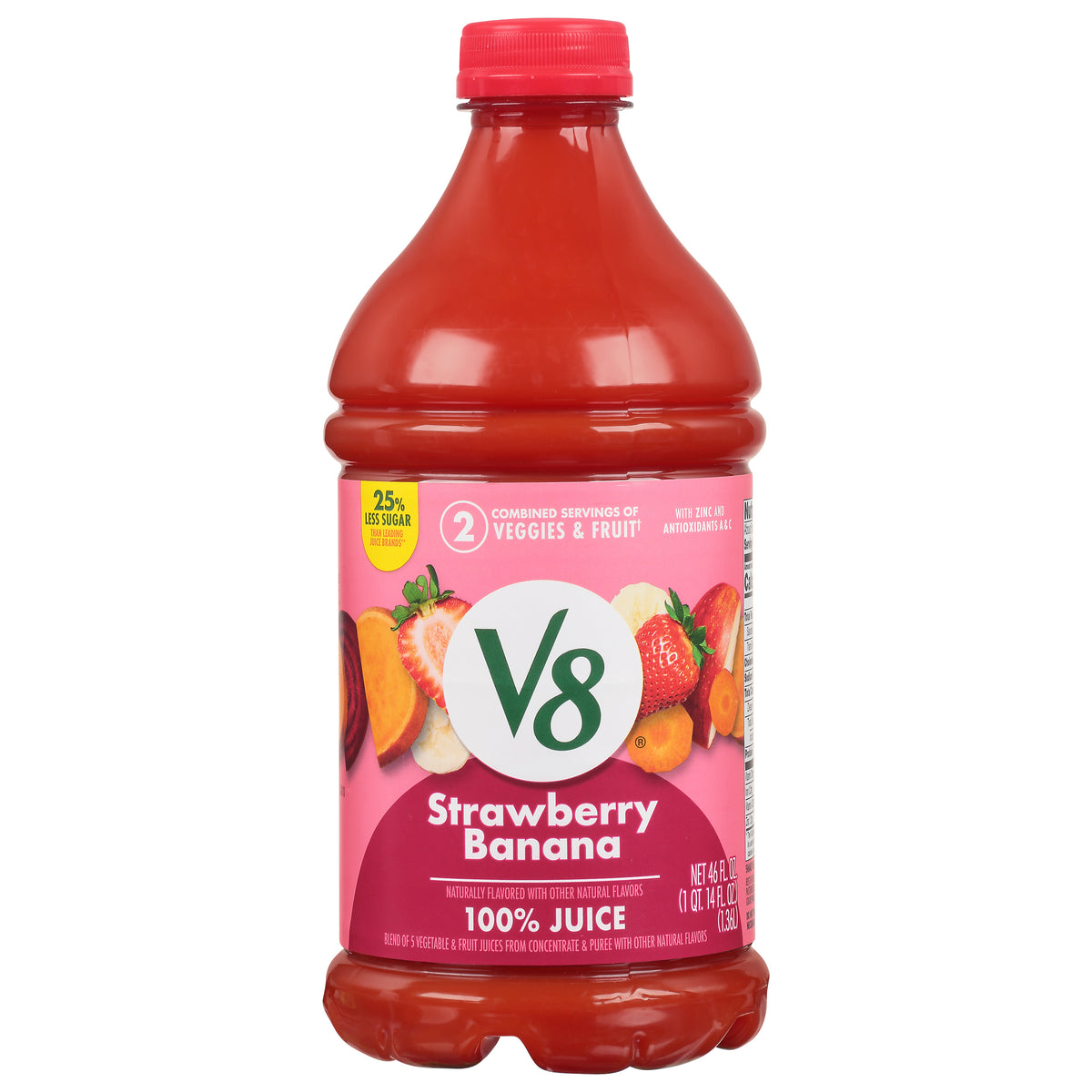 V8 Strawberry Banana 100% Juice 46 fl oz