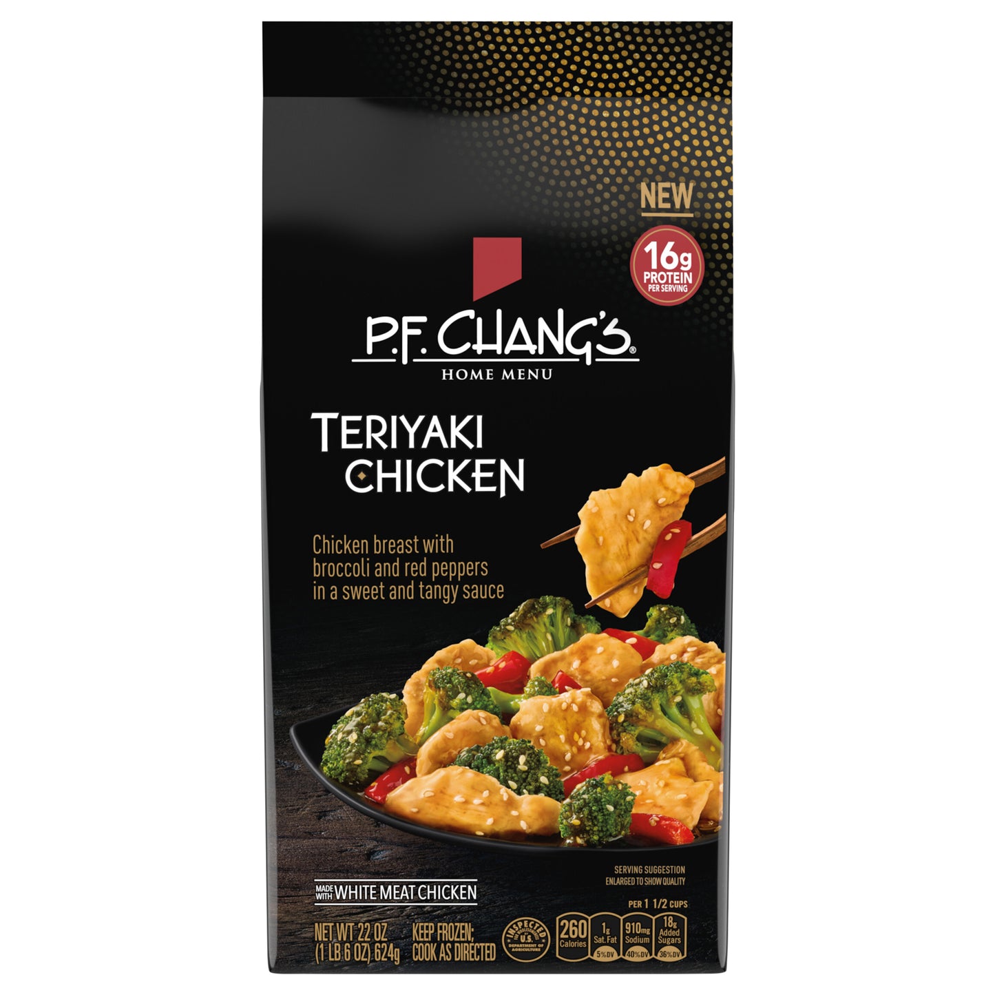 P.F. Chang's Home Menu Teriyaki Chicken Skillet, 16g Protein Per Serving, Frozen Dinner, 22 oz.