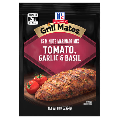 McCormick Grill Mates Marinade Mix - Tomato, Garlic & Basil, 0.87 oz