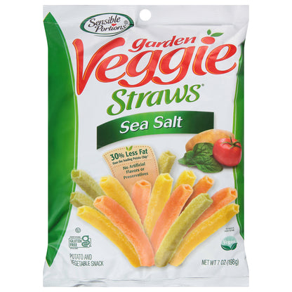 Sensible Portions Garden Veggie Straws Sea Salt Potato and Vegetable Snack 7 oz