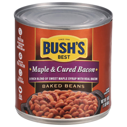 Bush's Best Maple & Cured Bacon Baked Beans 16 oz