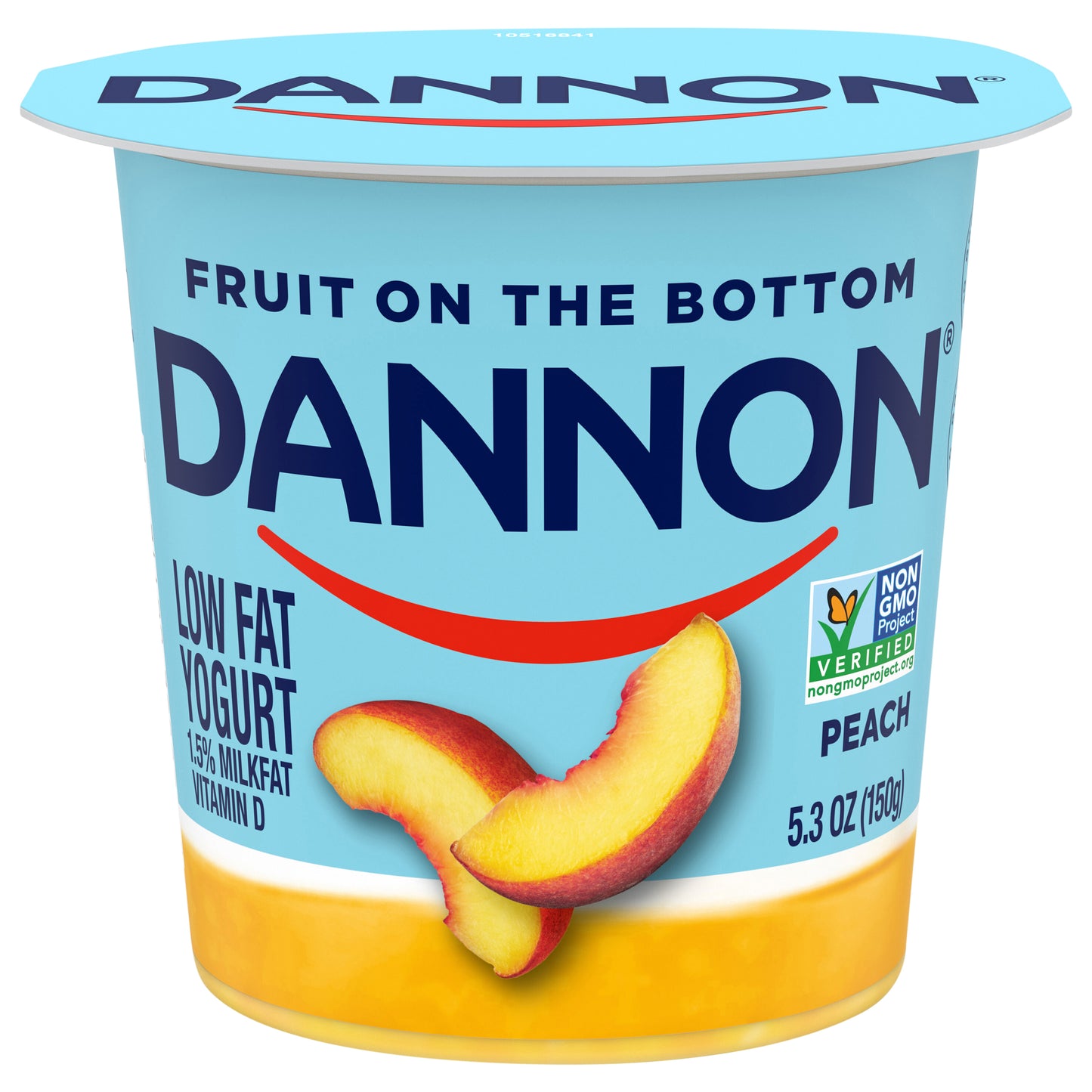Dannon Fruit on the Bottom Peach Low Fat Yogurt 5.3 OZ Container