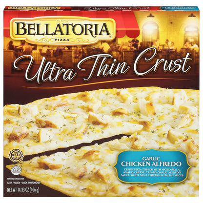 Bellatoria Ultra Thin Crust Garlic Chicken Alfredo Pizza 14.33 oz
