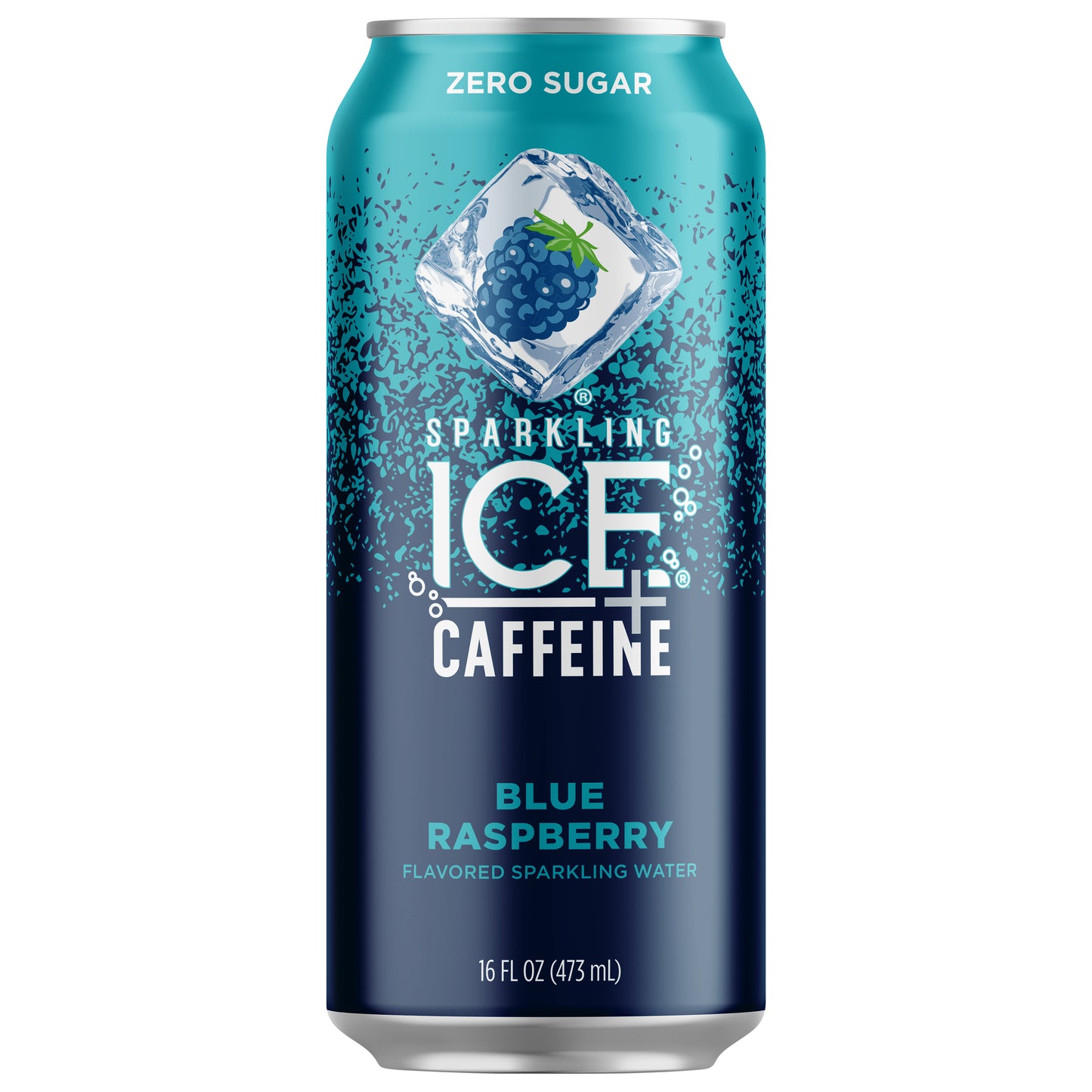 Sparkling Ice +Caffeine Zero Sugar Blue Raspberry Sparkling Water 16 oz