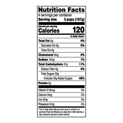Kemps Pop Jr.'s Cherry/Grape/Orange Quiescently Frozen Confection 12 - 1.75 fl oz Pops