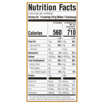 Taco Bell Crunchwrap Supreme Craving Kit 22.6 oz