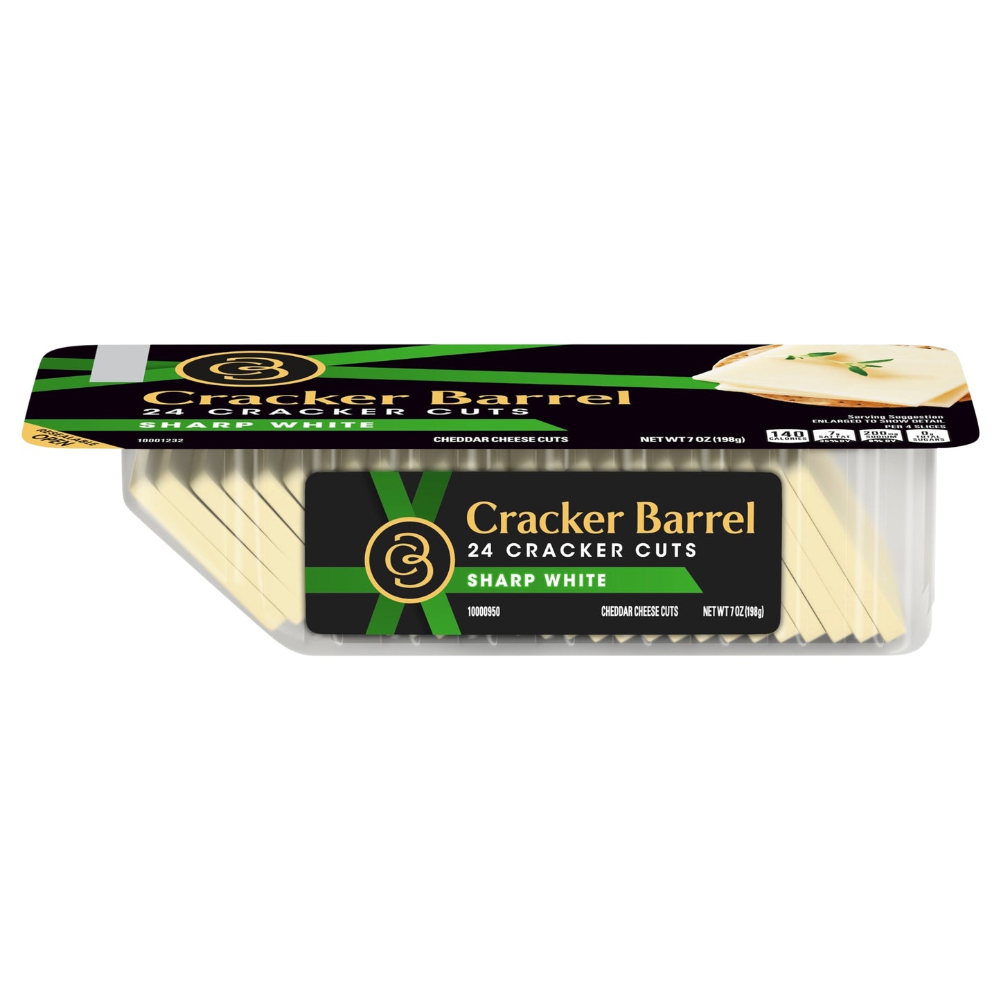 Cracker Barrel Sharp White Cheddar Cheese Cracker Cuts 7 oz (24 ct)