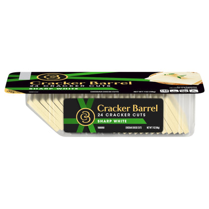 Cracker Barrel Sharp White Cheddar Cheese Cracker Cuts 7 oz (24 ct)
