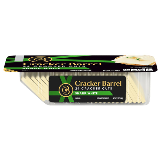 Cracker Barrel Sharp White Cheddar Cheese Cracker Cuts 7 oz (24 ct)