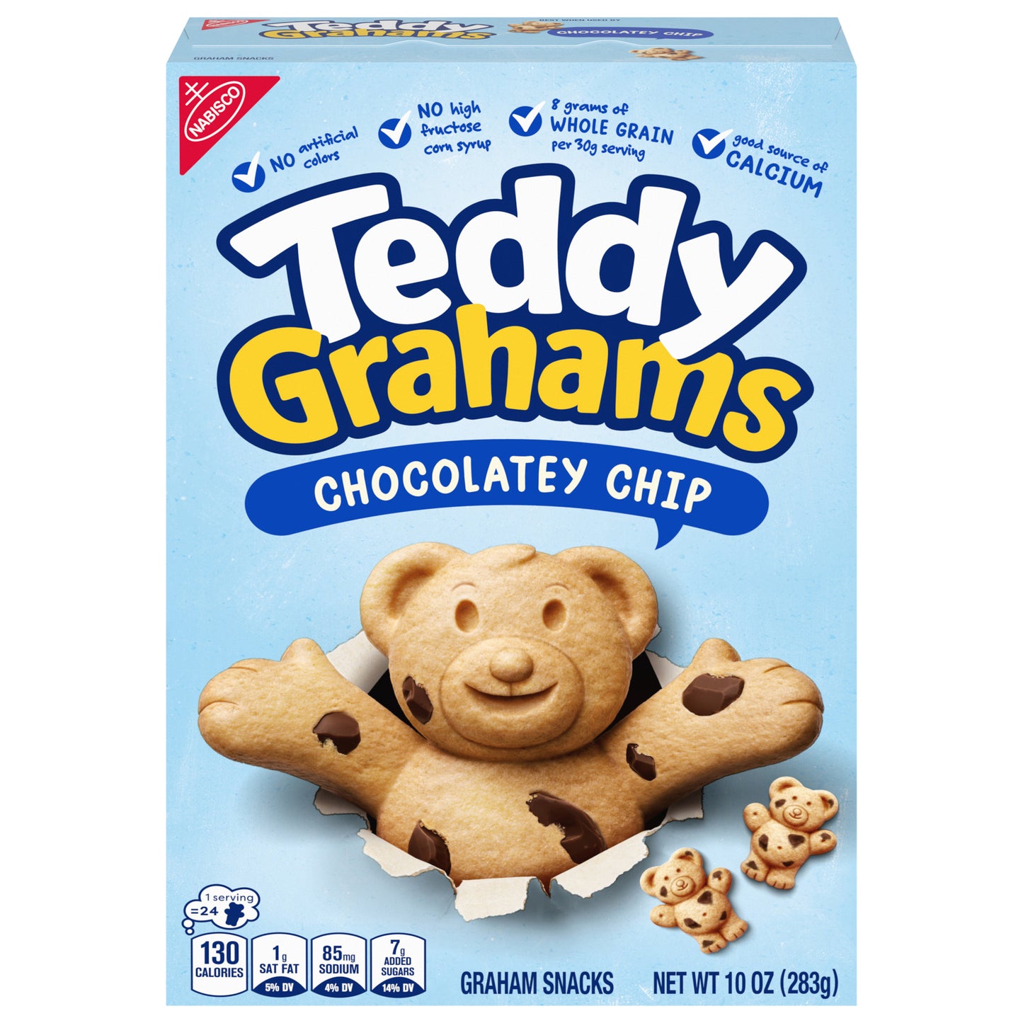 TEDDY GRAHAMS Chocolatey Chip Graham Snacks, Kids Snacks, 10 oz