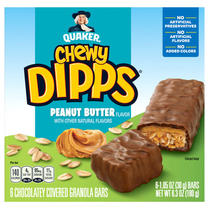 Quaker Chewy Dipps Peanut Butter Granola Bars 6 ea