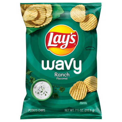 Lay's Wavy Ranch Flavored Potato Chips