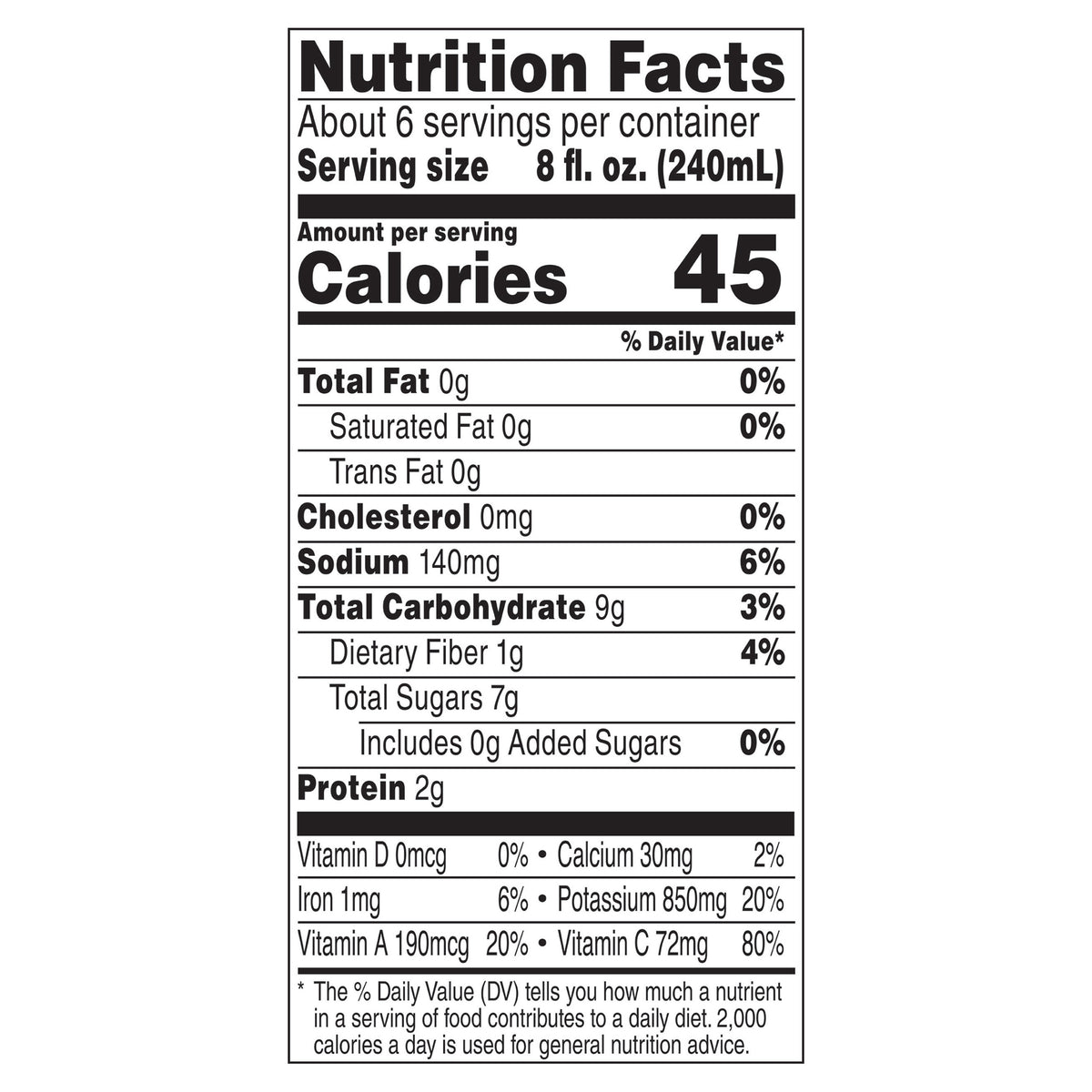 V8 Low Sodium Original 100% Vegetable Juice 46 fl oz
