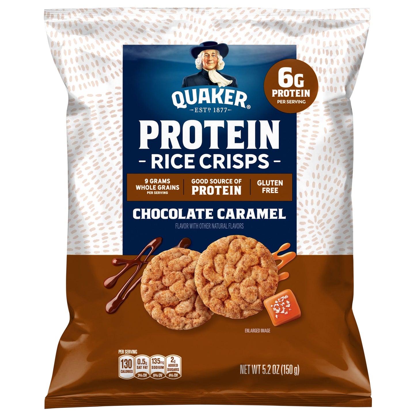 Quaker Protein Rice Crisps Chocolate Caramel 5.2 Oz