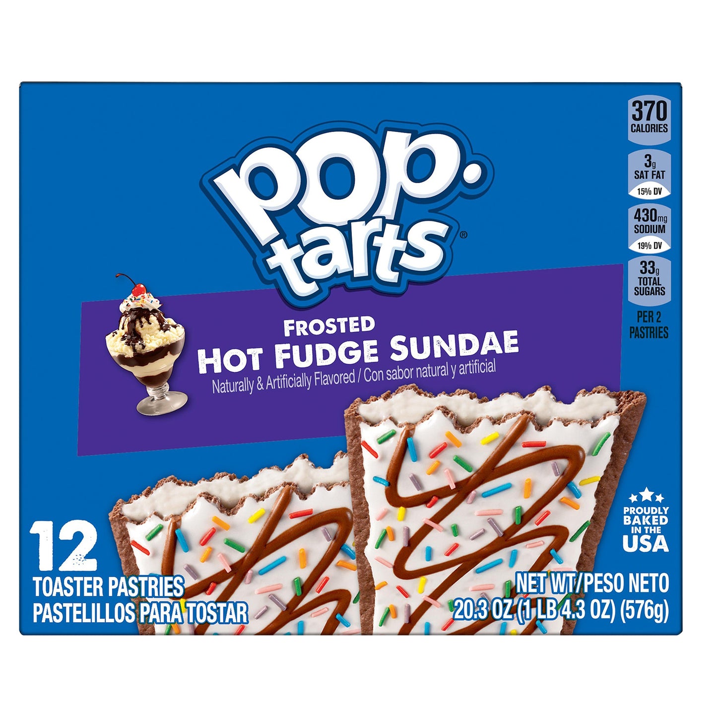 Pop-Tarts Frosted Hot Fudge Sundae Toaster Pastries 12 ea