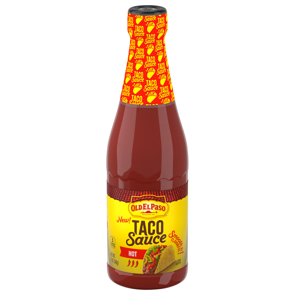 Old El Paso Hot Taco Sauce, 12 oz