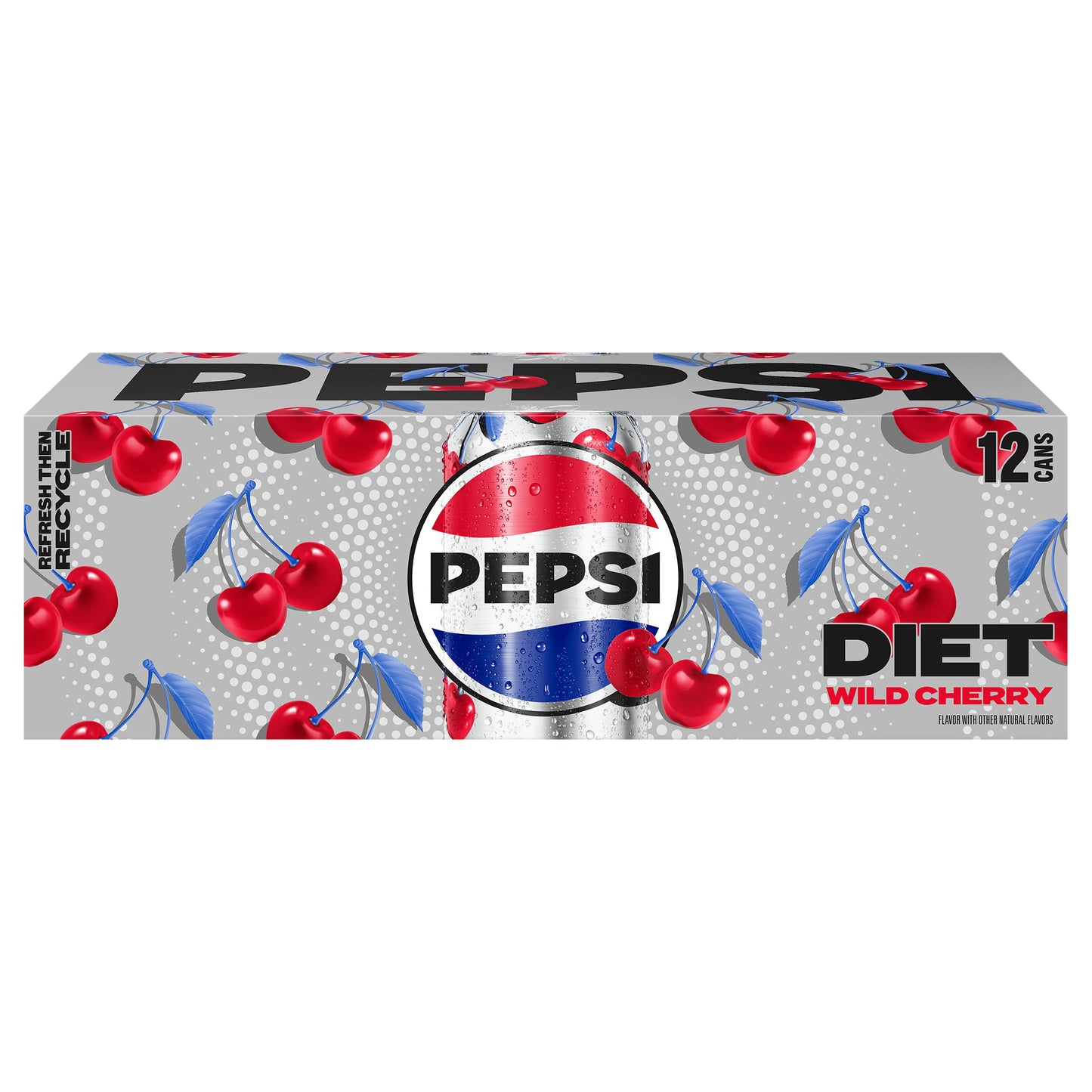 Diet Pepsi Soda Wild Cherry 12 Fl Oz 12 Count