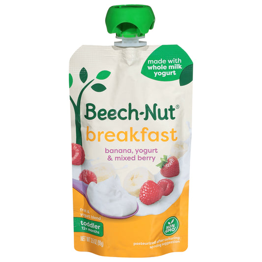 Beech-Nut Toddler (12+ Months) Banana, Yogurt & Mixed Berry Breakfast 3.5 oz