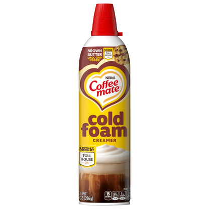 Coffee mate Brown Butter Chocolate Chip Cookie Flavored Cold Foam Creamer, Non-Dairy, 50 Servings