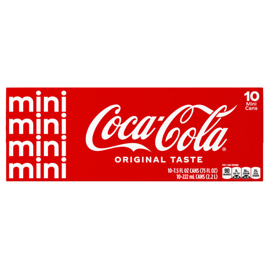 Coca-Cola Fridge Pack Cans, 7.5 fl oz, 10 Pack