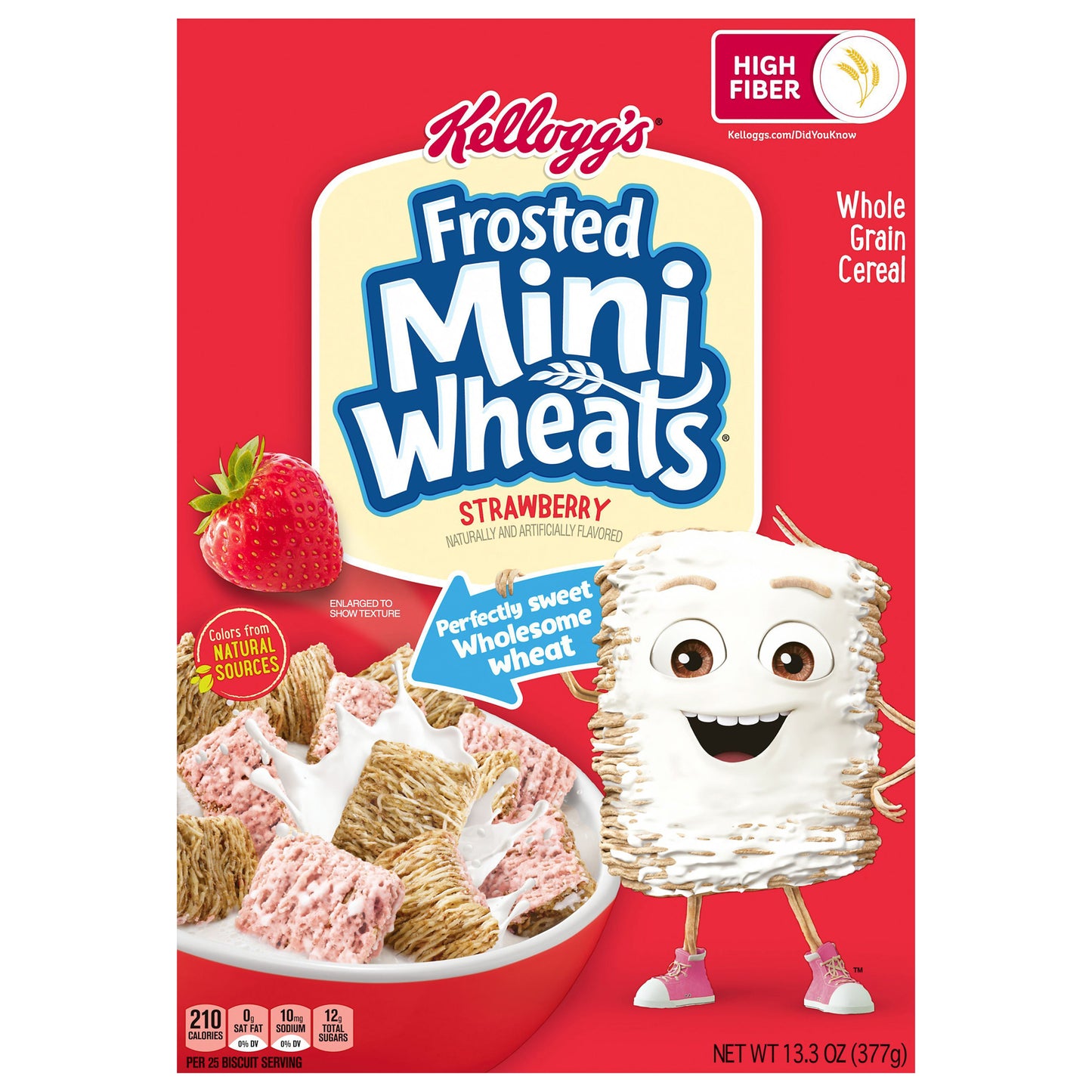 Kellogg's Frosted Mini-Wheats Breakfast Cereal Strawberry, 13.3 oz
