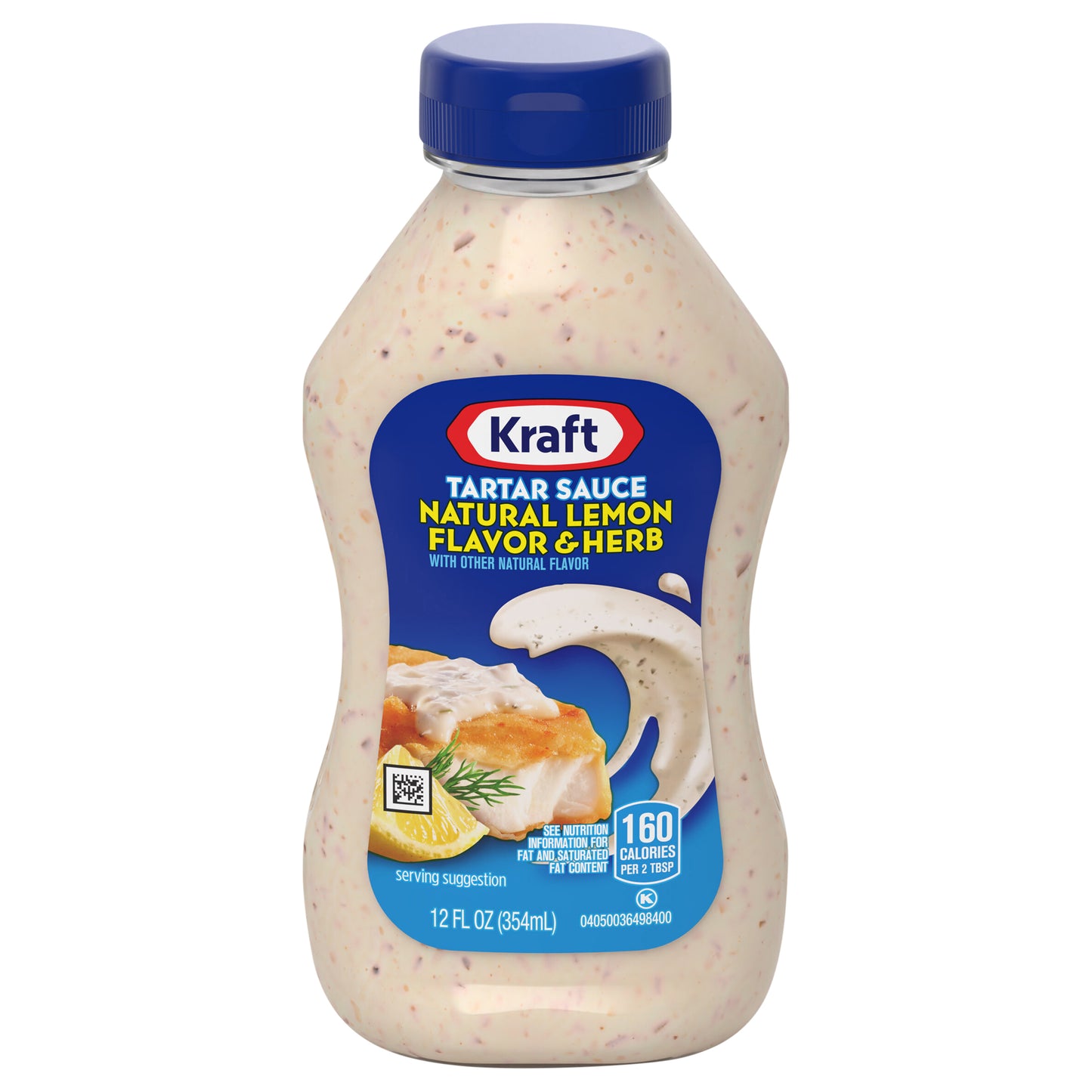 Kraft Tartar Sauce with Natural Lemon Flavor & Herb, 12 fl oz Bottle