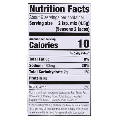 McCormick Mild Taco Seasoning Mix 1 oz - MILD TACO