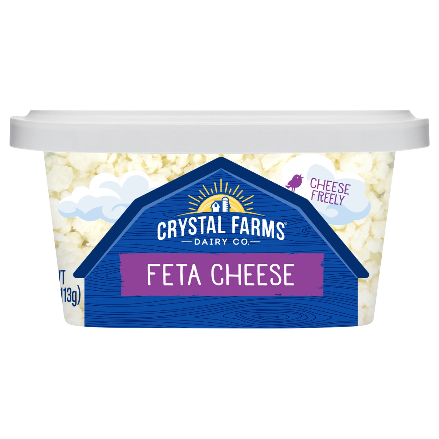 Crystal Farms Crumbled Feta Cheese Cup, 4 oz
