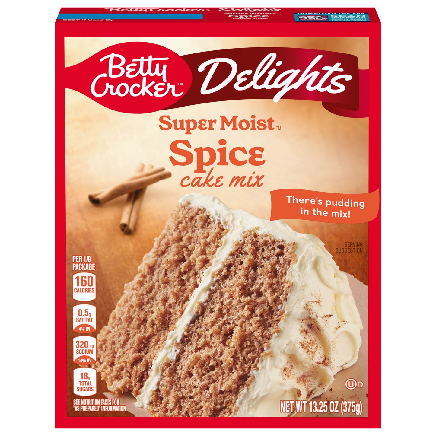 Betty Crocker Delights Super Moist Spice Cake Mix, 13.25 oz.