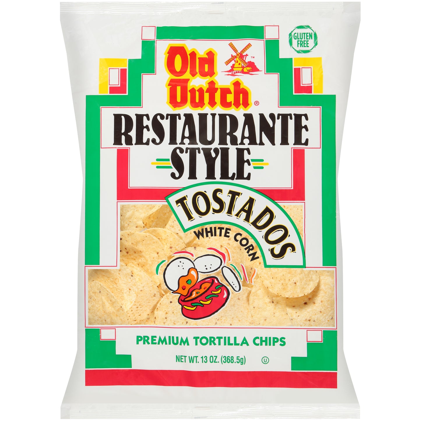Old Dutch® Restaurante Style White Corn Tostados Premium Tortilla Chips 13 oz. Bag