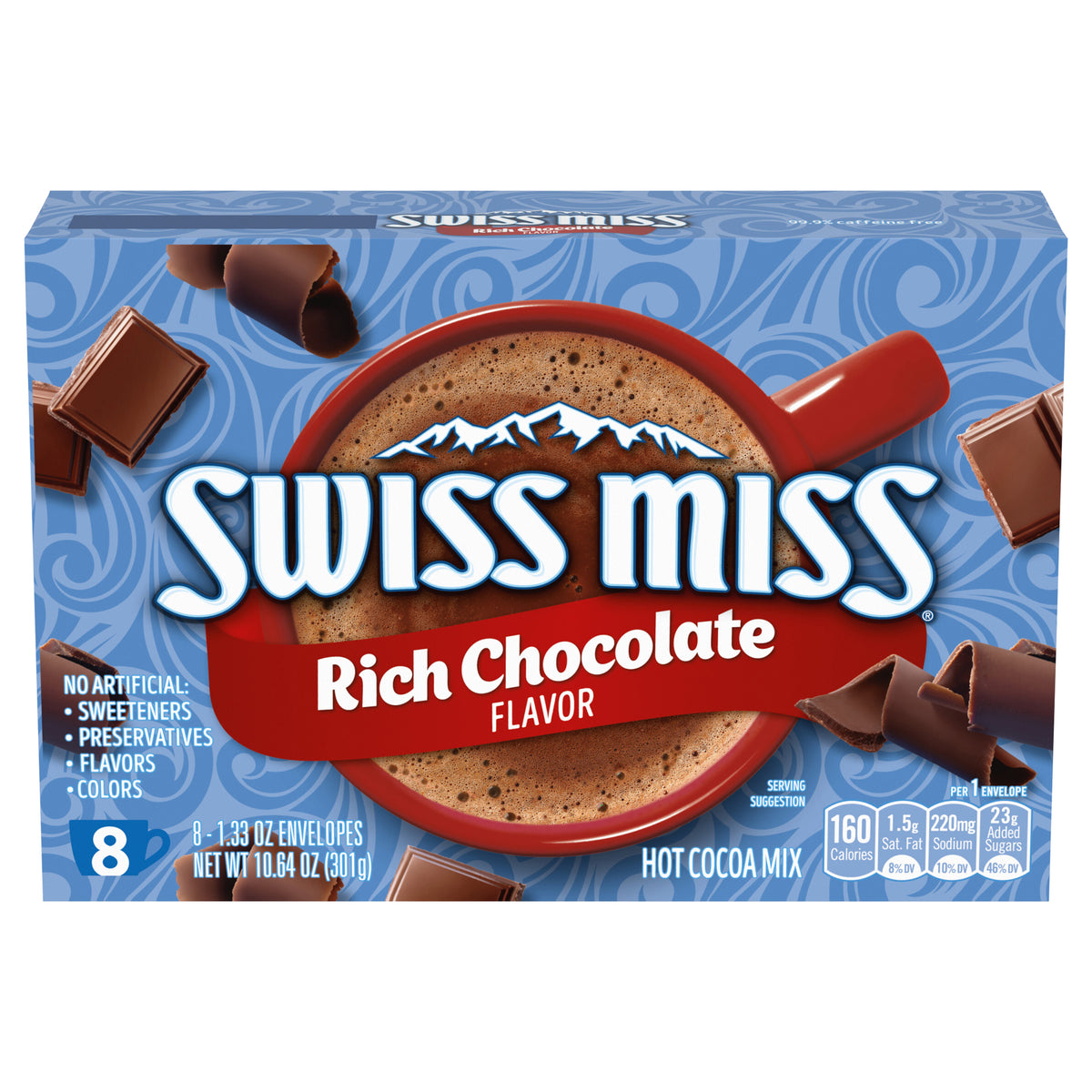 Swiss Miss Rich Chocolate Flavored Hot Cocoa Mix, 8 Count Hot Cocoa Packets