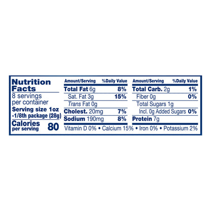 Crystal Farms Low-Moisture, Part-Skim Mozzarella Cheese Block, 8 oz