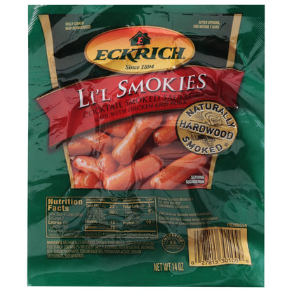 Eckrich Li'l Smokies Cocktail Smoked Sausage 14 oz