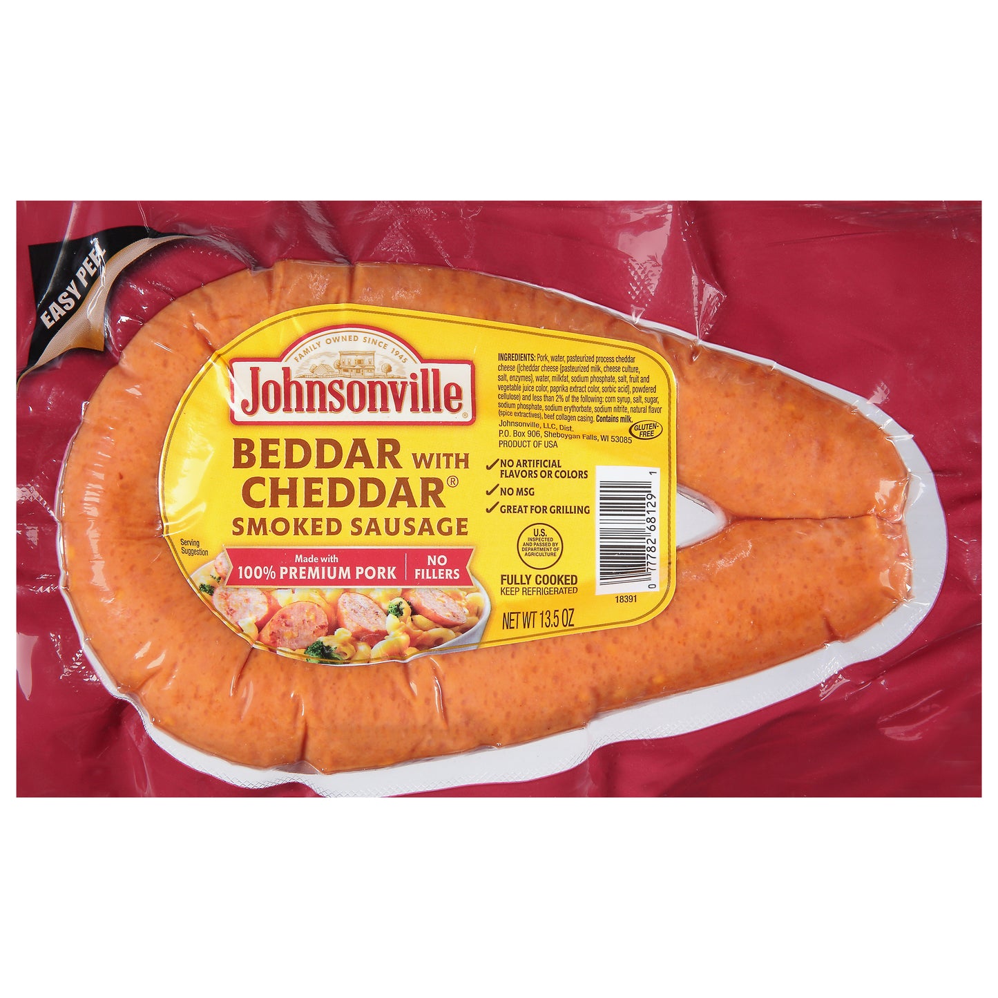Johnsonville Smoked Beddar With Cheddar Sausage 13.5 oz