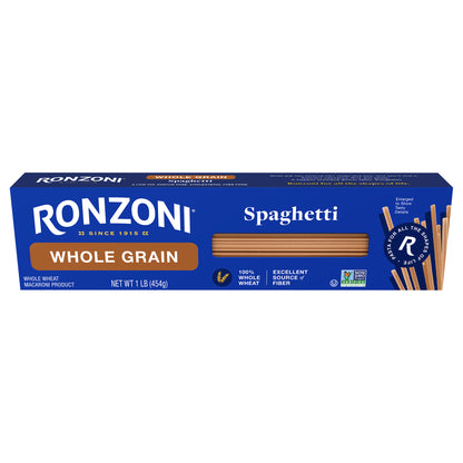 Ronzoni Healthy Harvest Whole Grain Spaghetti, 16 oz, Whole Wheat Pasta