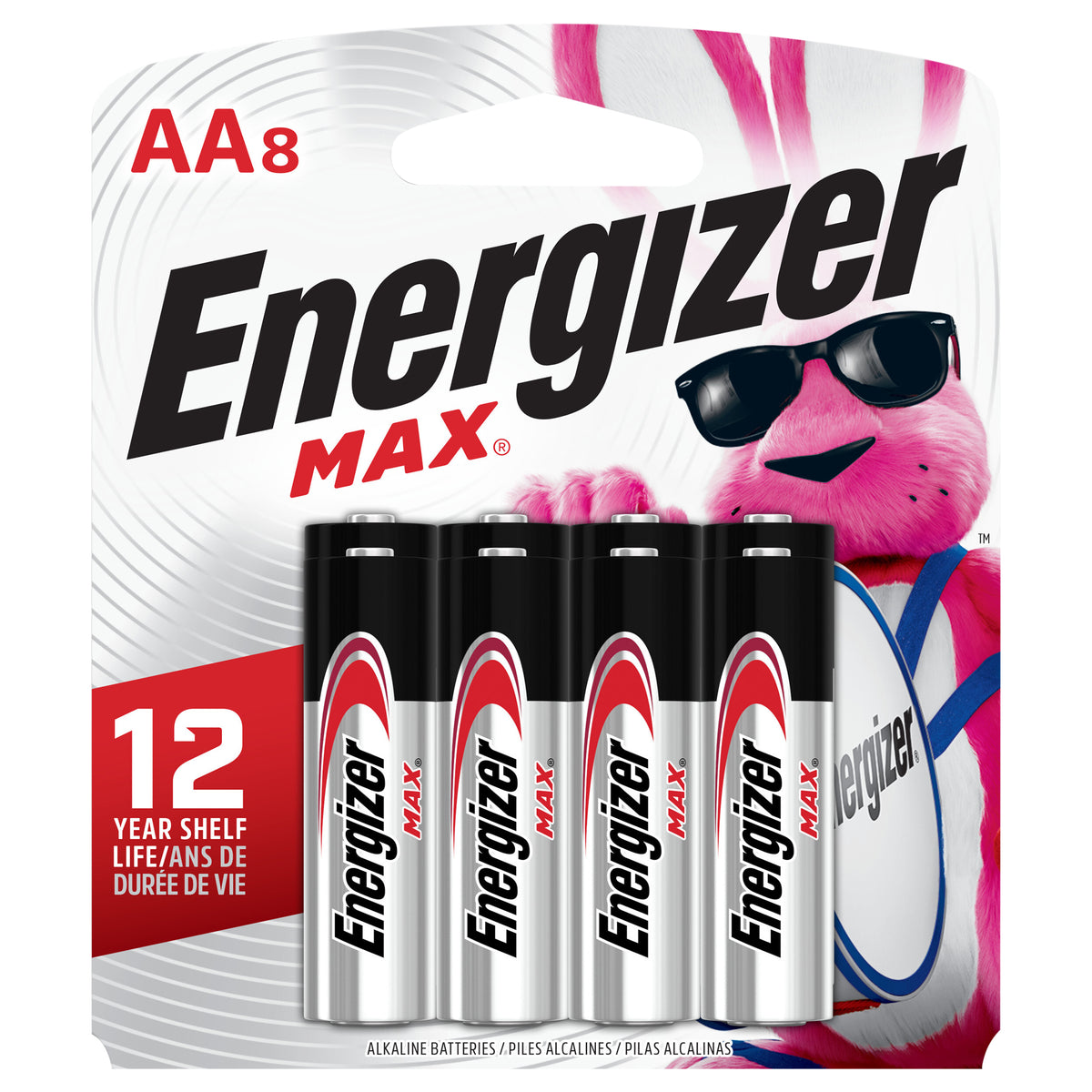 Energizer MAX AA Batteries (8 Pack), Double A Alkaline Batteries