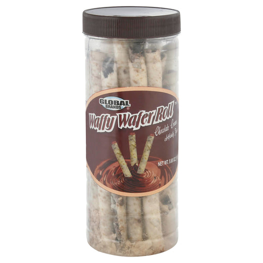 Global Brands Chocolate Cream Filled Waffy Wafer Roll 5.68 oz